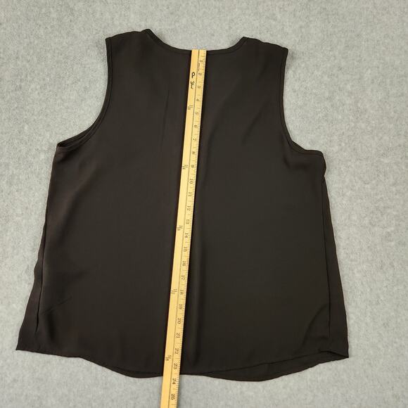 🌼Shein Top Womens Size 8/10 Black Sleeveless V Neck - Picture 11 of 13
